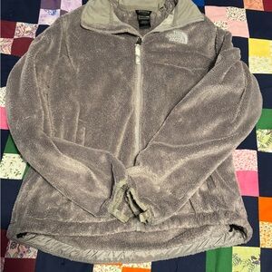 The North Face Plush Full-Zip Fleece Jacket in Gray